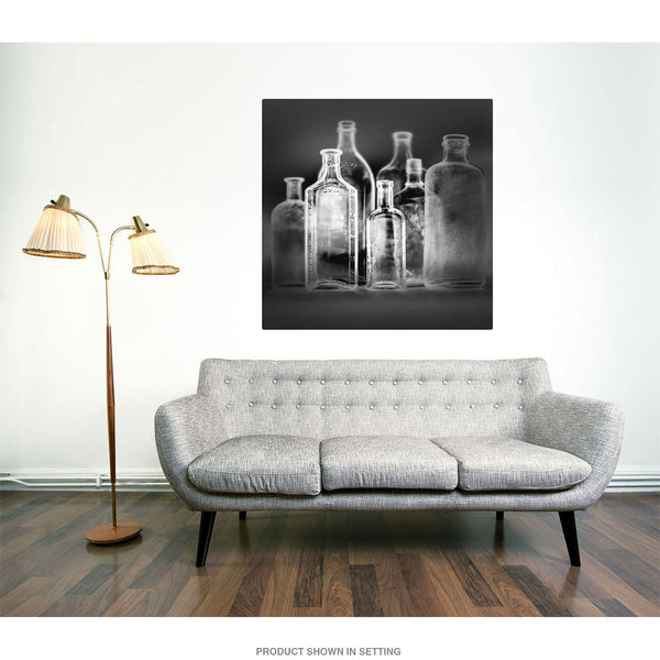 Seven Old Time Glass Bottles Wall Decal