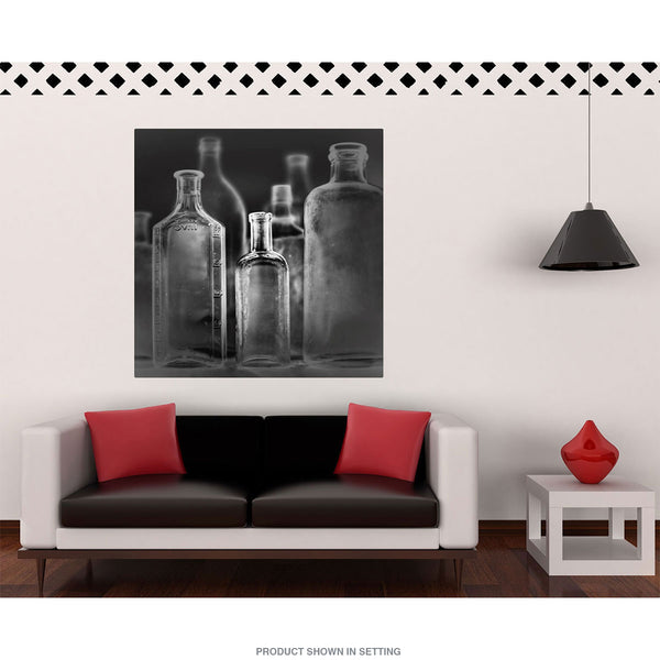 Old Time Glass Bottles Silhouette Wall Decal