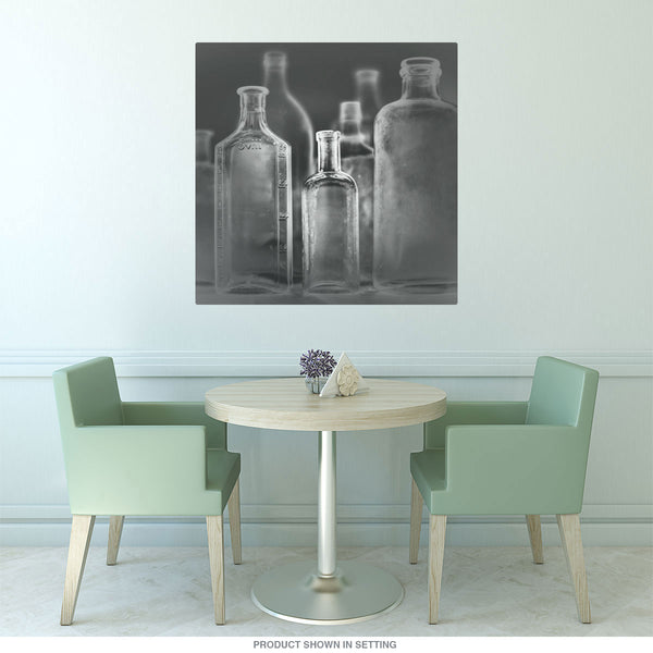 Old Time Glass Bottles Silhouette Wall Decal