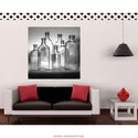 Old Time Glass Bottles Backlit Wall Decal