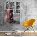 Red Telephone Booth Box London Large Metal Signs