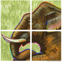 Elephant Profile Quadriptych Metal Wall Art Pop Art