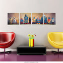 Space Robot Usual Suspects Quadriptych Metal Wall Art