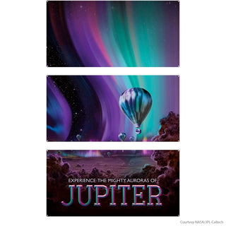 Jupiter Auroras Space Travel Large Metal Signs