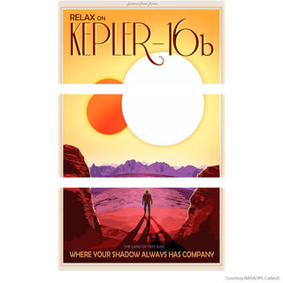 Kepler-16b Planet Space Travel Large Metal Signs