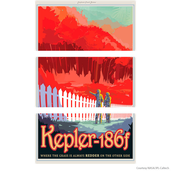 Kepler-186f Planet Space Travel Large Metal Signs