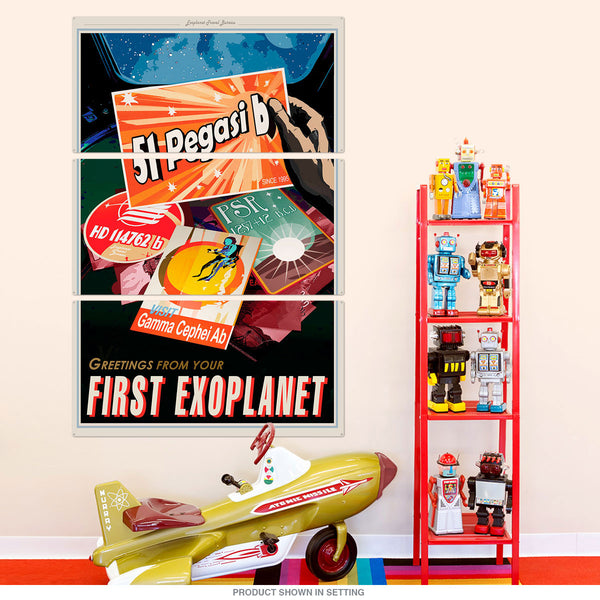 Greetings from Exoplanet Space Travel Large Metal Signs