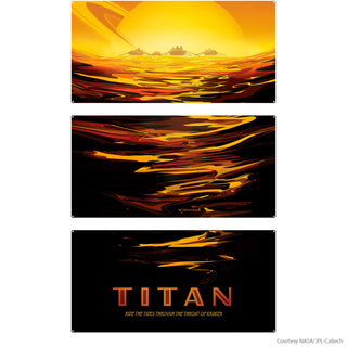 Titan Saturn Moon Space Travel Large Metal Signs