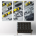 Shadows in NY Yellow Taxi Cabs Large Metal Signs