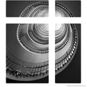 Spiral Staircase BW Quadriptych Metal Wall Art