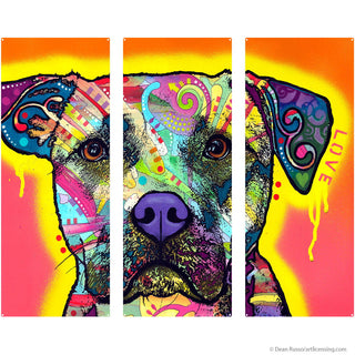 Pit Bull Drip Love Dean Russo Dog Large Metal Signs