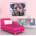 Pit Bull Dog Dakota Dean Russo Quadriptych Metal Wall Art