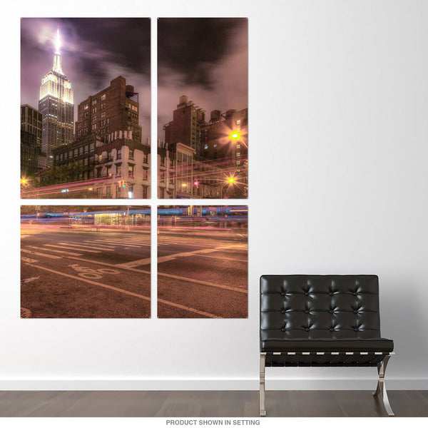 Empire State Building NYC Quadriptych Metal Wall Art