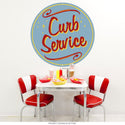 Curb Service Drive-In Large Metal Sign Round
