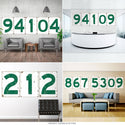 Old Numbers Porcelain Look Large Signs Green 24 x 36