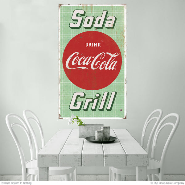 Coca-Cola Soda Grill Diner Wall Decal Distressed