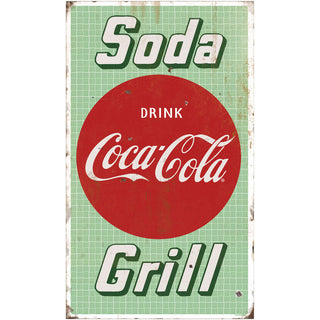 Coca-Cola Soda Grill Diner Wall Decal Distressed