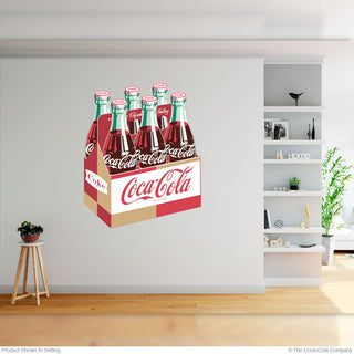 Coca-Cola Bottles Six Pack Carton Wall Decal