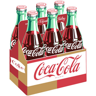 Coca-Cola Bottles Six Pack Carton Wall Decal