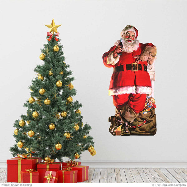 Coca-Cola Santa with Toy Bag Wall Decal