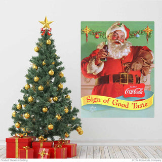 Coca-Cola Santa Sign of Good Taste Wall Decal