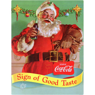 Coca-Cola Santa Sign of Good Taste Wall Decal