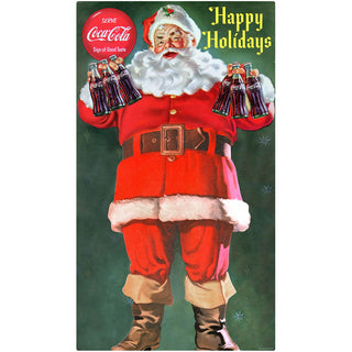 Coca-Cola Santa Bottles Happy Holidays Wall Decal