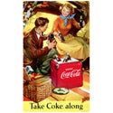 Coca-Cola Take Coke Along Picnic 1940s Wall Decal