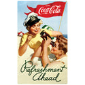 Coca-Cola Boating Refreshment Ahead 1950s Wall Decal