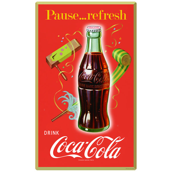 Coca-Cola Pause Refresh Party Noisemakers Wall Decal