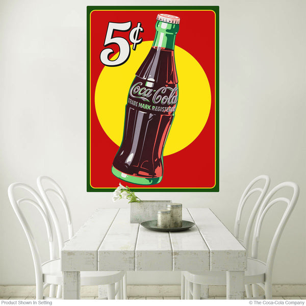 Coca-Cola 5 Cents Bottle Wall Decal