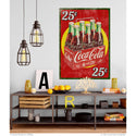 Coca-Cola 25 Cents Six Pack Wall Decal Very Distressed