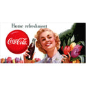 Coca-Cola Girl with Flowers Home Refreshment Wall Decal