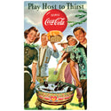 Coca-Cola Play Host to Thirst 1950s Wall Decal