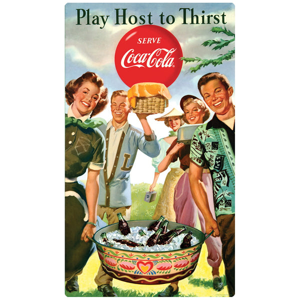 Coca-Cola Play Host to Thirst 1950s Wall Decal