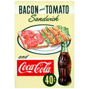 Coca-Cola Bacon Tomato Sandwich Wall Decal 1950s Diner