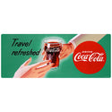 Coca-Cola Travel Refreshed Green 1950s Wall Decal