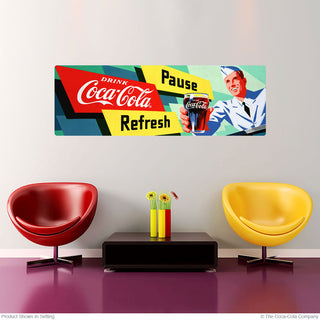 Coca-Cola Pause Refresh 1950s Soda Jerk Wall Decal