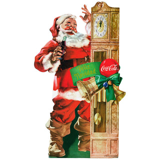 Coca-Cola Santa Grandfather Clock Wall Decal Feliz Navidad