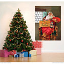Coca-Cola Santa with Elf Sparkling Holidays Wall Decal