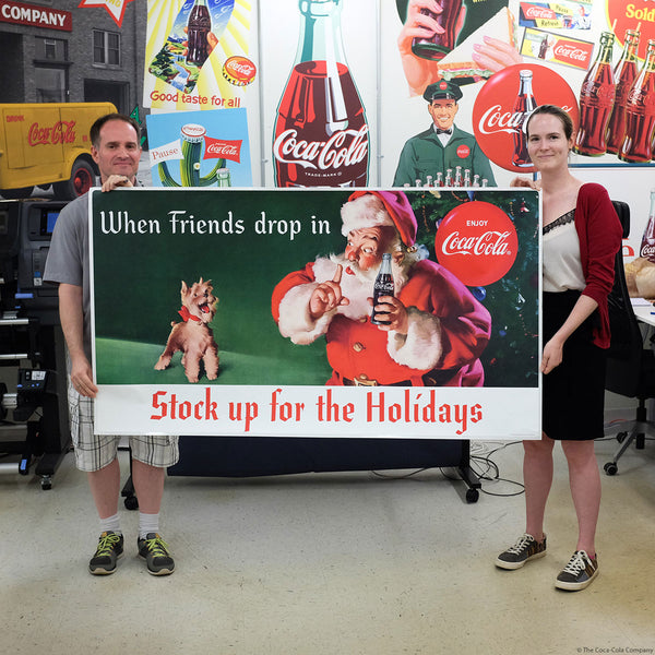 Coca-Cola Santa Friends Drop In Stock Up Wall Decal