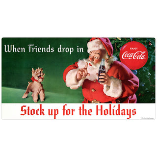 Coca-Cola Santa Friends Drop In Stock Up Wall Decal