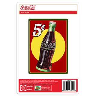 Coca-Cola 5 Cents Bottle Vinyl Sticker