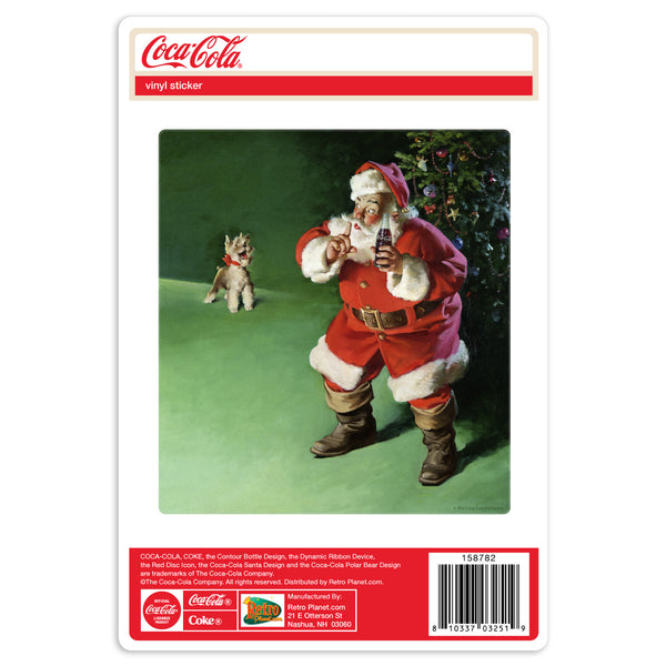 Coca-Cola Santa When Friends Drop In Vinyl Sticker