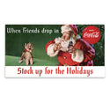 Coca-Cola Santa Friends Drop In Stock Up Vinyl Sticker