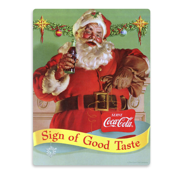 Coca-Cola Santa Sign of Good Taste Vinyl Sticker
