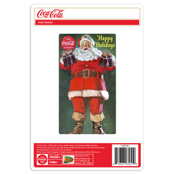 Coca-Cola Santa Happy Holidays Vinyl Sticker