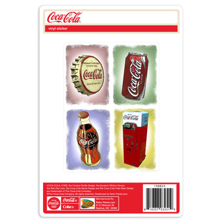 Coca-Cola Four Classic Icons Vinyl Sticker