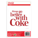 Coca-Cola Things Go Better with Coke Block 1960s Vinyl Sticker