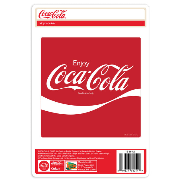 Coca-Cola Enjoy Wave 70s Style Vinyl Sticker